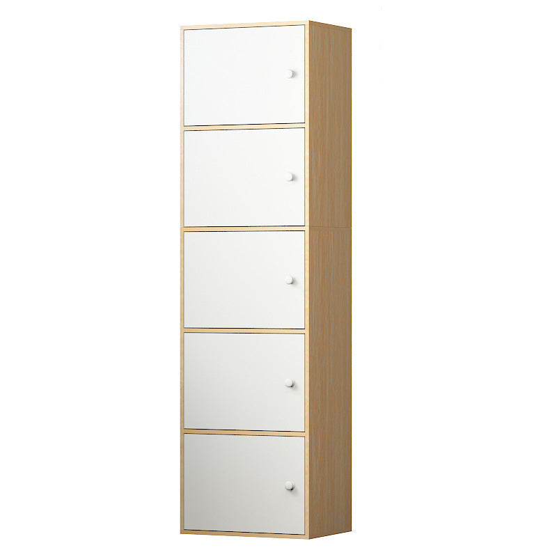 Contemporary Wardrobe Armoire Wood Non-Hanging Armoire with Door