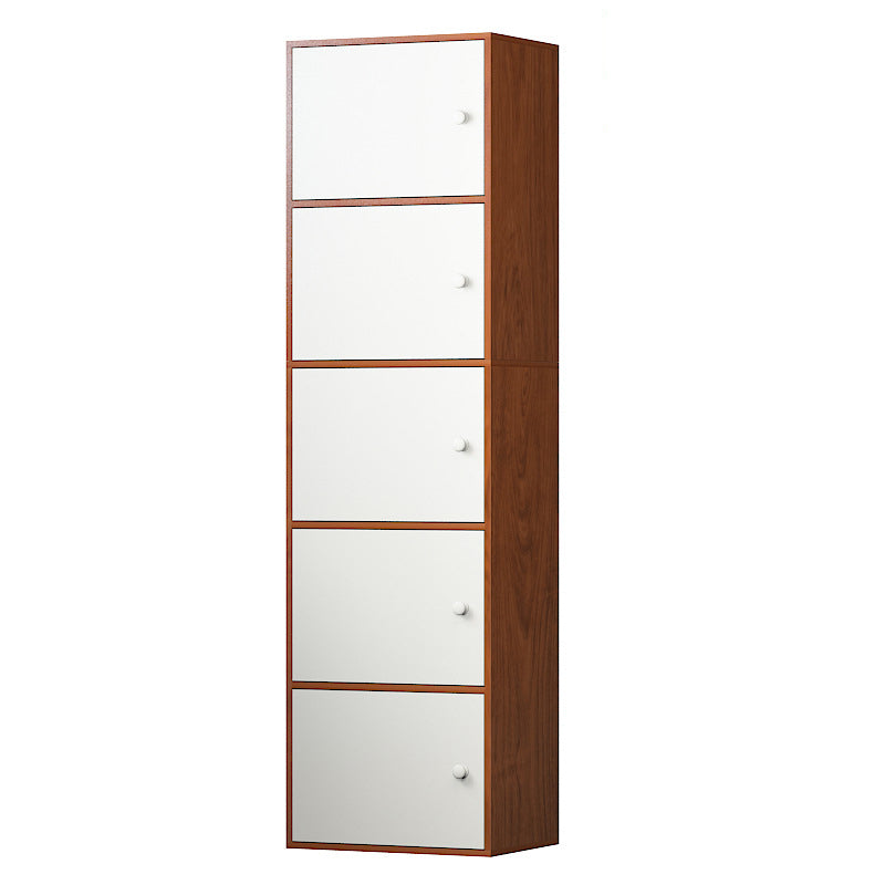 Contemporary Wardrobe Armoire Wood Non-Hanging Armoire with Door