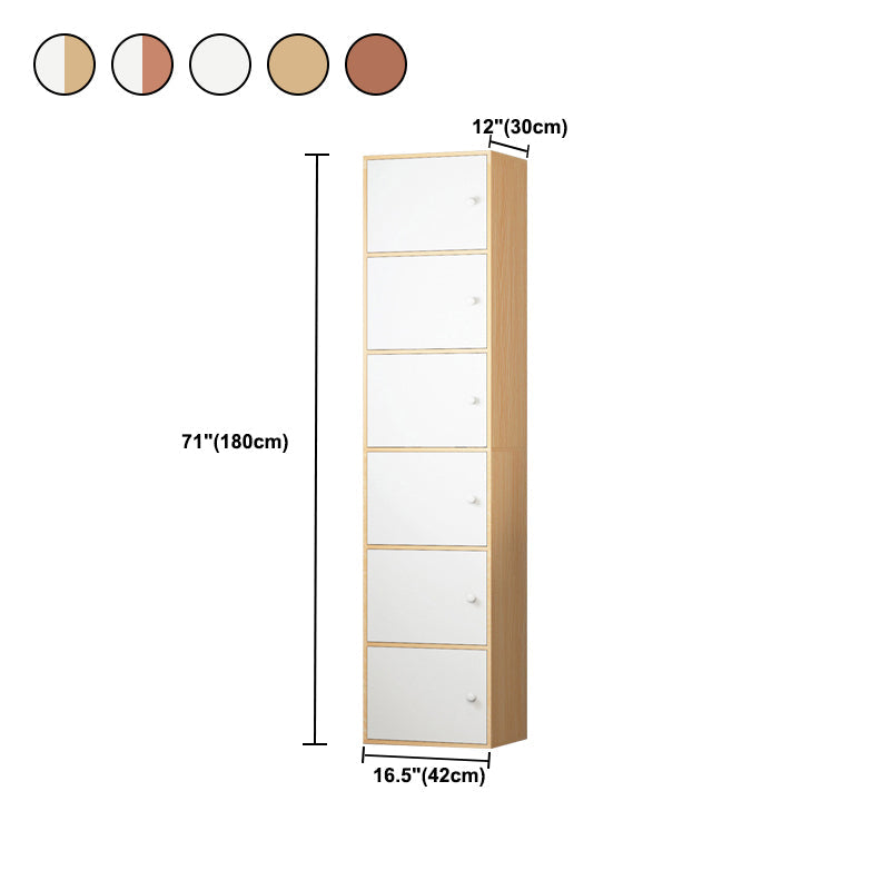 Contemporary Wardrobe Armoire Wood Non-Hanging Armoire with Door