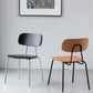 Silla de comedor de estilo moderno silla lateral de madera con base de metal