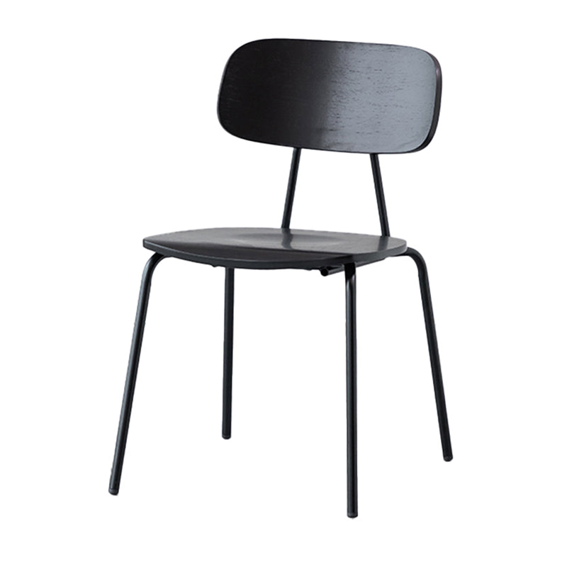 Modern Style Dining Chair Wooden Open Back Side Chair with Metal Base Clearhalo 'Dining Chairs' 'Dining Tables & Seating' 'dining_chair' 'furn' 'furn_dining_chair' 'Furniture' 'Kitchen & Dining Furniture' 7771507