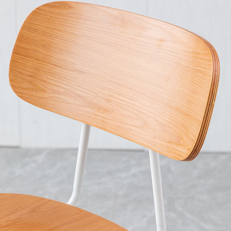 Modern Style Dining Chair Wooden Open Back Side Chair with Metal Base Clearhalo 'Dining Chairs' 'Dining Tables & Seating' 'dining_chair' 'furn' 'furn_dining_chair' 'Furniture' 'Kitchen & Dining Furniture' 7771510