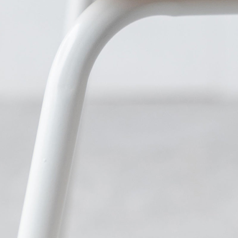 Silla de comedor de estilo moderno silla lateral de madera con base de metal