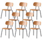 Silla de comedor de estilo moderno silla lateral de madera con base de metal