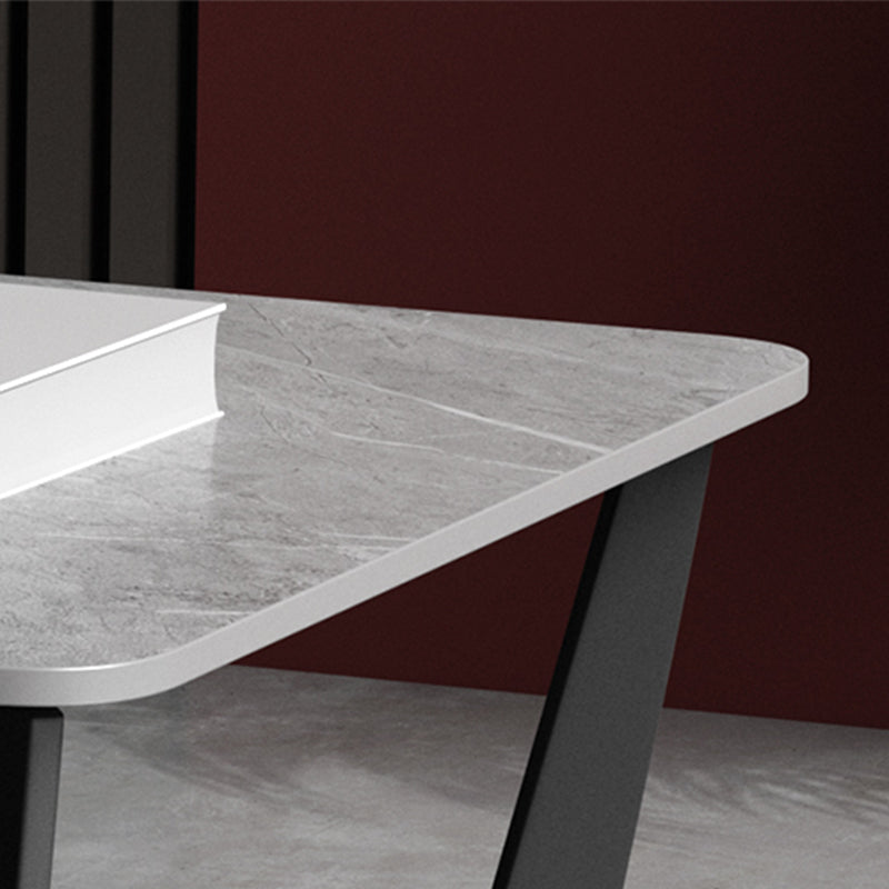 Contemporary Square Stone Top Sofa Side Accent Table for Living Room Clearhalo 'Coffee & Accent Tables' 'End & Side Tables' 'end_side_tables' 'furn' 'furn_end_side_tables' 'Furniture' 'Living Room Furniture' 7777039