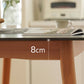 Contemporary Rectangular White and Black Stone Dining Table with Legs