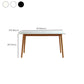 Contemporary Rectangular White and Black Stone Dining Table with Legs