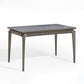 Gray Contemporary Rectangular Stone Dining Table with Solid Wood Legs Clearhalo 'Dining Tables & Seating' 'Dining Tables' 'dining_table' 'furn' 'furn_dining_table' 'Furniture' 'Kitchen & Dining Furniture' 7777734