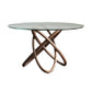 Modern Round Glass Clear Top Dining Table with Single Pedestal Clearhalo 'Dining Tables & Seating' 'Dining Tables' 'dining_table' 'furn' 'furn_dining_table' 'Furniture' 'Kitchen & Dining Furniture' 7777742