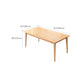 Modern Rectangular Natural Rubberwood Dining Table with 4 Legs Clearhalo 'Dining Tables & Seating' 'Dining Tables' 'dining_table' 'furn' 'furn_dining_table' 'Furniture' 'Kitchen & Dining Furniture' 7777778