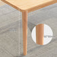 Modern Natural Rectangular Rubberwood Dining Table with 4 Legs
