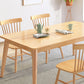 Modern Natural Rectangular Rubberwood Dining Table with 4 Legs