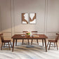 Modern Brown Rubberwood Top Dining Table with 4 Solid Wood Legs Clearhalo 'Dining Tables & Seating' 'Dining Tables' 'dining_table' 'furn' 'furn_dining_table' 'Furniture' 'Kitchen & Dining Furniture' 7777805