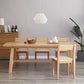 Modern Rectangular Light Brown Solid Wood Dining Table with Trestle Clearhalo 'Dining Tables & Seating' 'Dining Tables' 'dining_table' 'furn' 'furn_dining_table' 'Furniture' 'Kitchen & Dining Furniture' 7777829