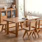 Contemporary Rectangular Solid Wood Tabletop Dining Table with Trestle Clearhalo 'Dining Tables & Seating' 'Dining Tables' 'dining_table' 'furn' 'furn_dining_table' 'Furniture' 'Kitchen & Dining Furniture' 7777841