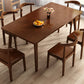 Contemporary Rectangular Solid Wood Tabletop Dining Table with 4 Foot