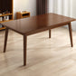 Contemporary Rectangular Solid Wood Tabletop Dining Table with 4 Foot