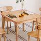 Modern Square Natural Rubberwood Space Saving Dining Table with 4 Legs Clearhalo 'Dining Tables & Seating' 'Dining Tables' 'dining_table' 'furn' 'furn_dining_table' 'Furniture' 'Kitchen & Dining Furniture' 7777901