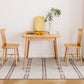 Modern Square Natural Rubberwood Space Saving Dining Table with 4 Legs Clearhalo 'Dining Tables & Seating' 'Dining Tables' 'dining_table' 'furn' 'furn_dining_table' 'Furniture' 'Kitchen & Dining Furniture' 7777902