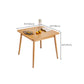 Modern Square Natural Rubberwood Space Saving Dining Table with 4 Legs Clearhalo 'Dining Tables & Seating' 'Dining Tables' 'dining_table' 'furn' 'furn_dining_table' 'Furniture' 'Kitchen & Dining Furniture' 7777906