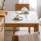 Modern Square White Stone Tabletop Dining Table with 4 Oak Legs Clearhalo 'Dining Tables & Seating' 'Dining Tables' 'dining_table' 'furn' 'furn_dining_table' 'Furniture' 'Kitchen & Dining Furniture' 7777927