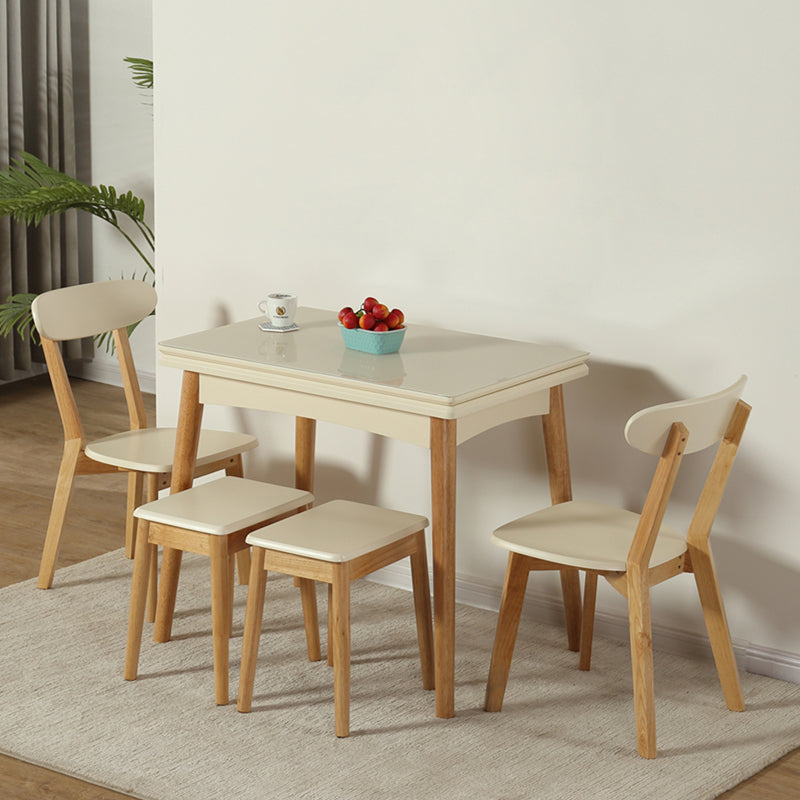 Moderno templado de piedra templada Juego de comedor de 4 patas Base para cocina