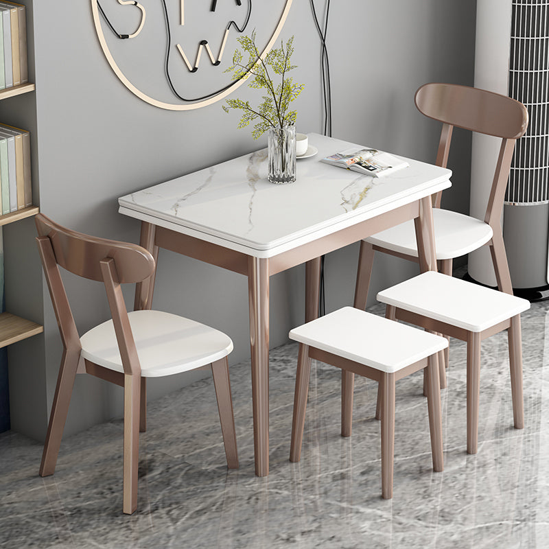 Moderne gehard stenen top eetkamer set 4 poten basis voor keuken