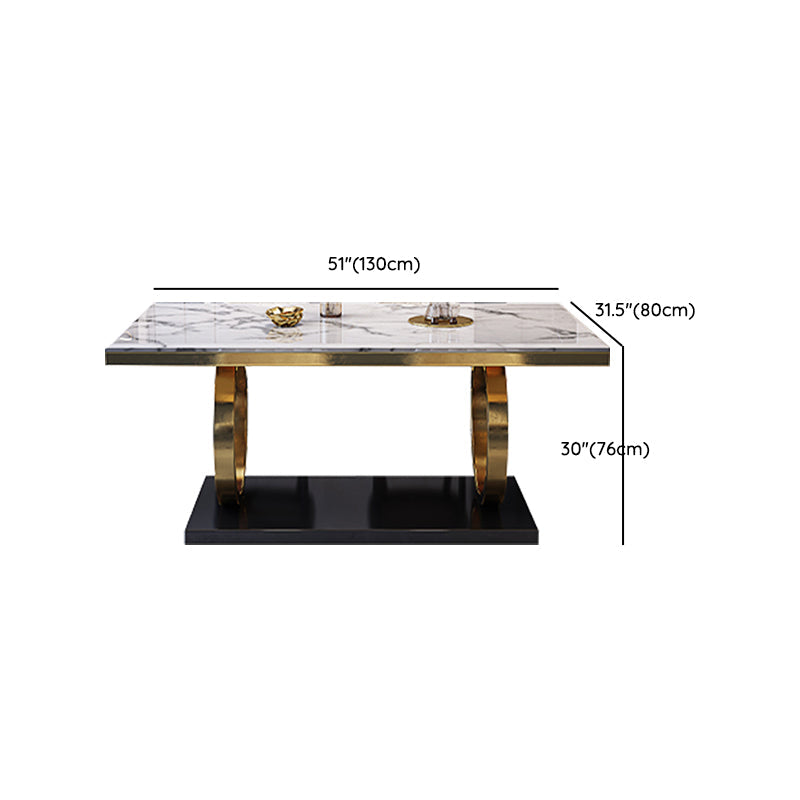 1/3/5/7 piezas Faux Marble Top Rectangle Comedor Juego de muebles