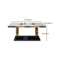 1/3/5/7 piezas Faux Marble Top Rectangle Comedor Juego de muebles
