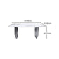Contemporary Rectangle Sintered Stone Top and Metal Base Dining Table with Chairs