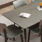 Contemporary Sintered Stone Top Wooden Base Dining Table with Chairs