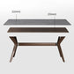 Contemporary Sintered Stone Top Wooden Base Dining Table with Chairs