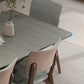 Contemporary Sintered Stone Top Wooden Base Dining Table with Chairs