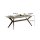 Contemporary Sintered Stone Top Wooden Base Dining Table with Chairs