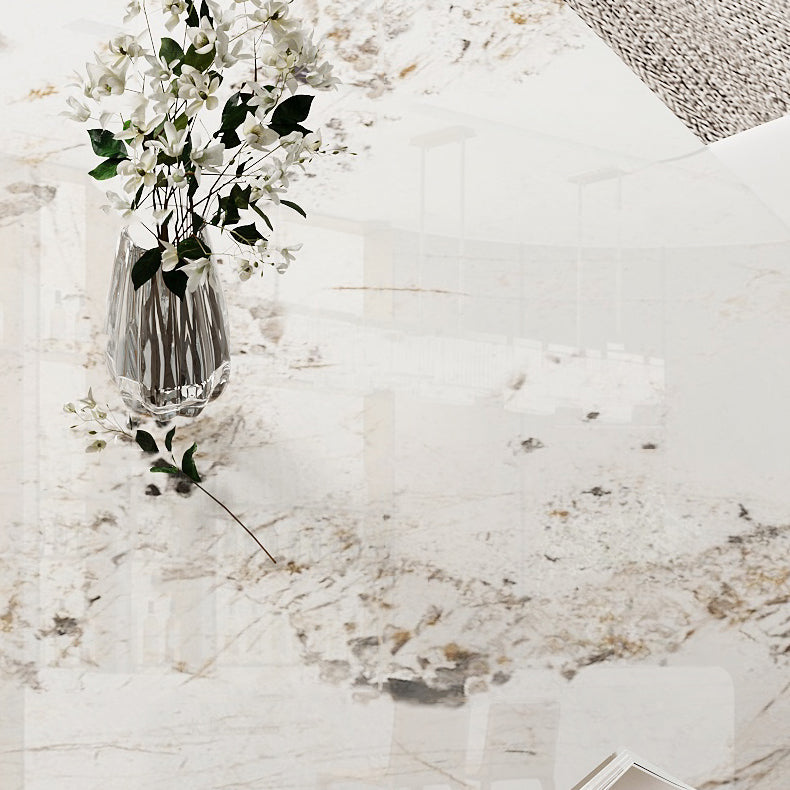 Zeitgenössischer Sinter -Stein -Top -Metall -Basis -Esstisch mit Stühlen