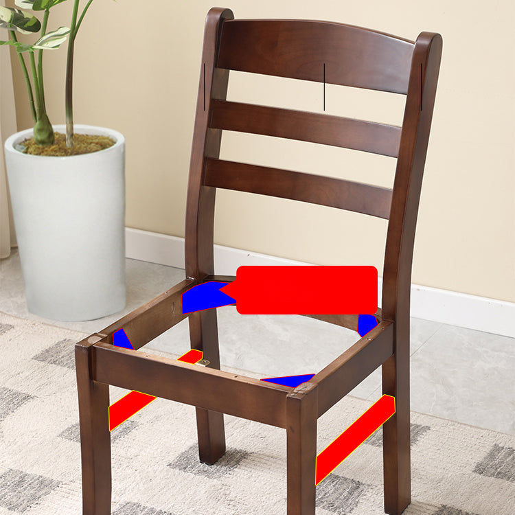 Silla de comedor sin brazo de madera sólida contemporánea escalera de madera sólida