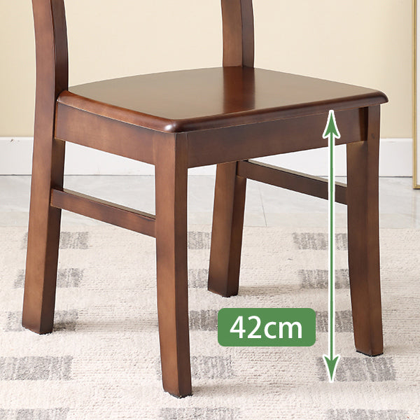 Silla de comedor sin brazo de madera sólida contemporánea escalera de madera sólida