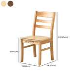 Silla de comedor sin brazo de madera sólida contemporánea escalera de madera sólida