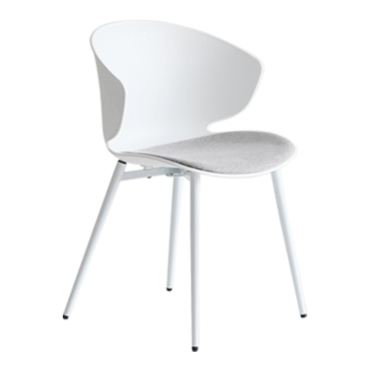 Moderna sala da pranzo imbottita sedia da pranzo in plastica in plastica