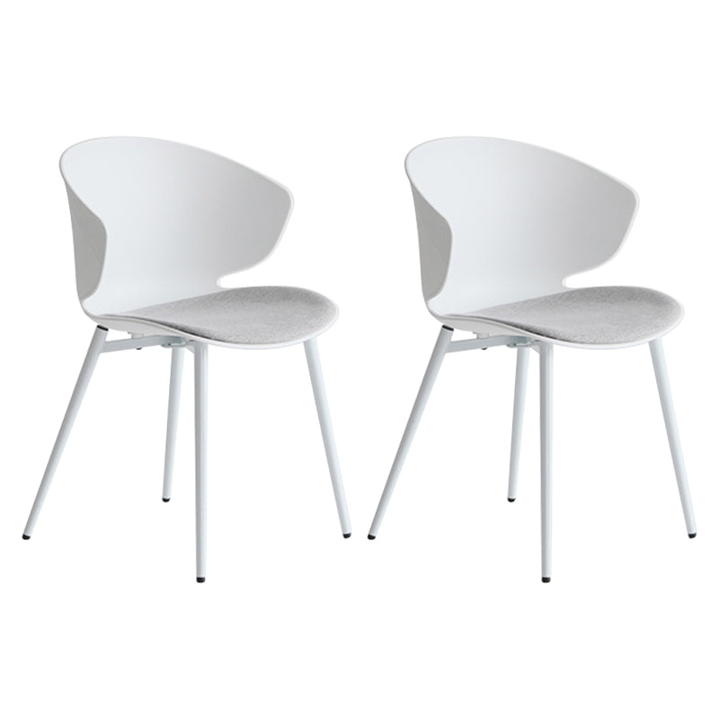 Moderna sala da pranzo imbottita sedia da pranzo in plastica in plastica