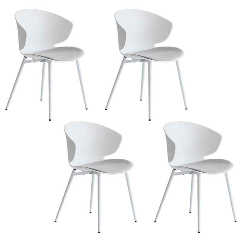 Moderna sala da pranzo imbottita sedia da pranzo in plastica in plastica