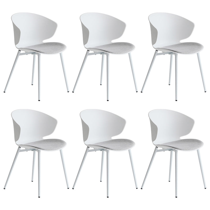 Moderna sala da pranzo imbottita sedia da pranzo in plastica in plastica