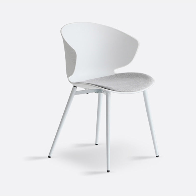 Moderna sala da pranzo imbottita sedia da pranzo in plastica in plastica
