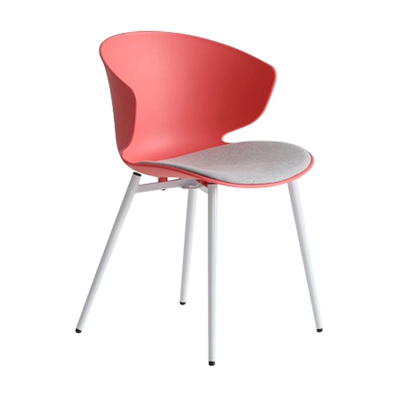 Moderna sala da pranzo imbottita sedia da pranzo in plastica in plastica