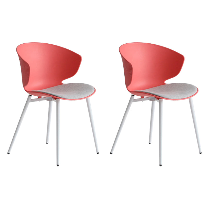 Moderna sala da pranzo imbottita sedia da pranzo in plastica in plastica