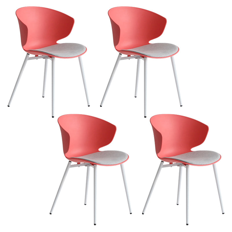 Moderna sala da pranzo imbottita sedia da pranzo in plastica in plastica