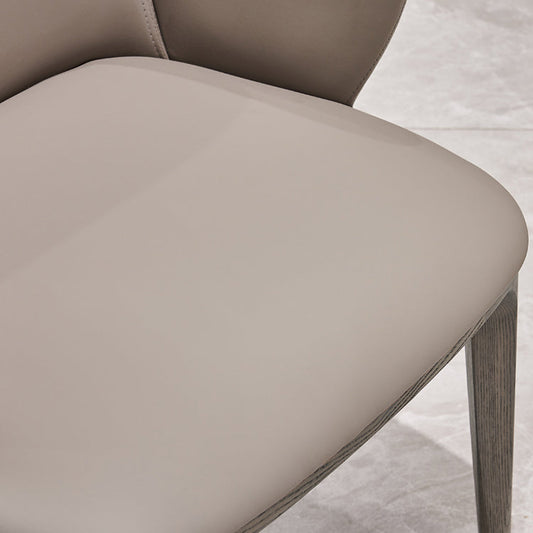 Faux Leather y Solid Wood Silla de acento de comedor moderno para el hogar