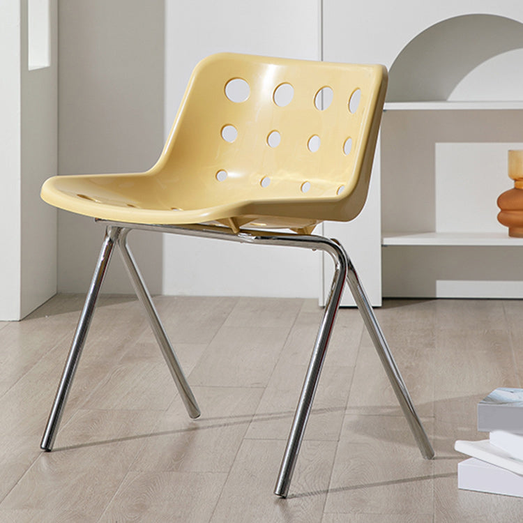 Silla de comedor sin brazo de plástico de plástico plástico plástico plástico