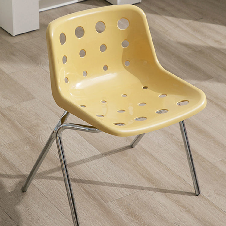 Silla de comedor sin brazo de plástico de plástico plástico plástico plástico