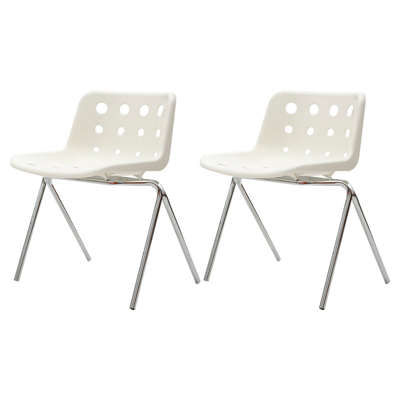 Silla de comedor sin brazo de plástico de plástico plástico plástico plástico